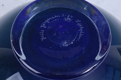 Lot 209 - A contemporary Scandinavian art glass footed...