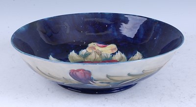 Lot 58 - A large Moorcroft Pansy pattern footed...
