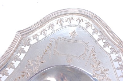 Lot 2117 - A late Victorian shallow silver dish, of...