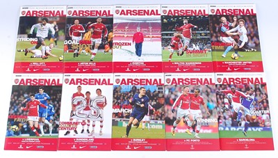 Lot 1282 - A large collection of Arsenal FC home game...