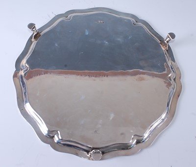 Lot 2146 - A George V silver salver, of shaped circular...