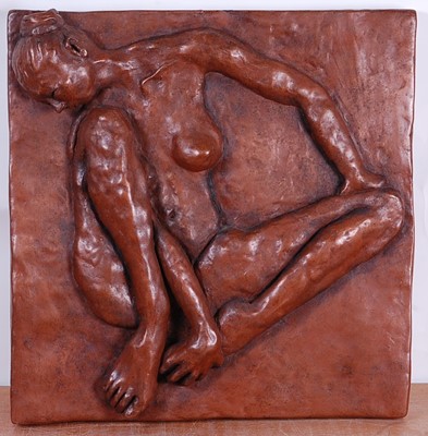 Lot 368 - Helen Wagland - a large resin wall plaque,...