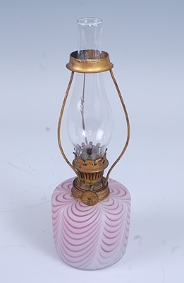 Lot 2099 - A circa 1885 Nailsea type Verre Moire pink and...