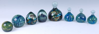 Lot 194 - A collection of eight various Mdina glass...