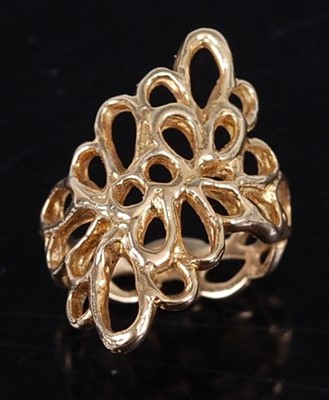 Lot 273 - A 1970s 18 carat gold dress ring, of all over...