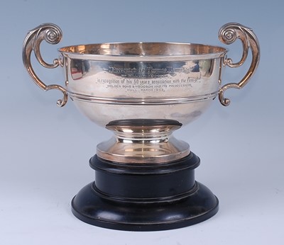 Lot 2141 - An Edwardian silver pedestal rose bowl, having...