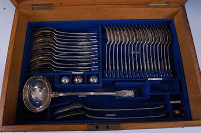 Lot 2143 - A Mappin & Webb silver extensive part cutlery...