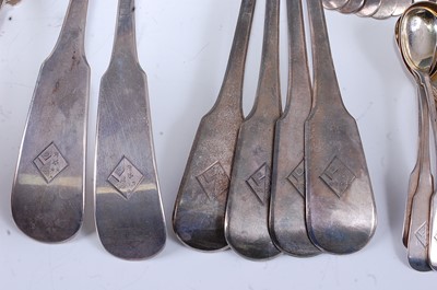 Lot 2116 - An extensive silver part cutlery suite in the...