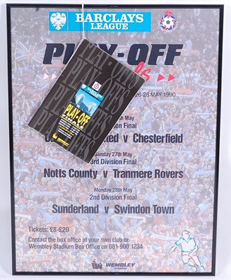 Lot 1254 - An A1 coloured Wembley play-off Poster and...