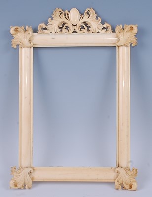 Lot 2281 - A Victorian ivory frame for portrait...