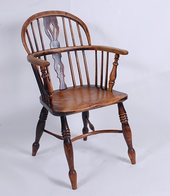 Lot 2498 - A Victorian fruitwood and ash Windsor chair,...