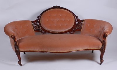 Lot 2518 - A Victorian mahogany framed settee, the whole...