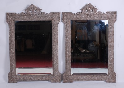 Lot 2506 - A pair of silvered composition framed wall...