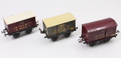 Lot 289 - Three original Hornby vans: 1924-5 Jacob & Co...
