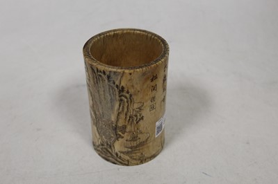 Lot 2324 - A 19th century Chinese Canton export tusk...