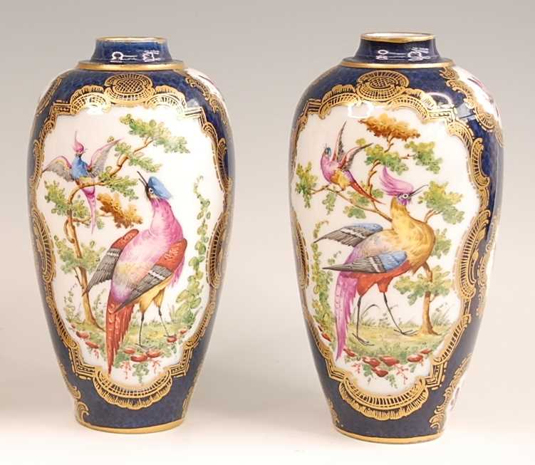 Lot 2088 - A pair of 19th century Paris porcelain vases,...