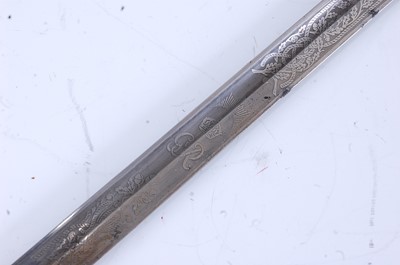 Lot 39 - A George VI 1827 pattern Naval Officers sword,...