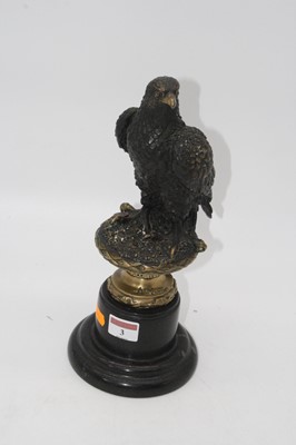 Lot 3 - A 20th century bronze model of a bird of prey,...