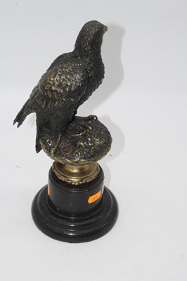 Lot 3 - A 20th century bronze model of a bird of prey,...