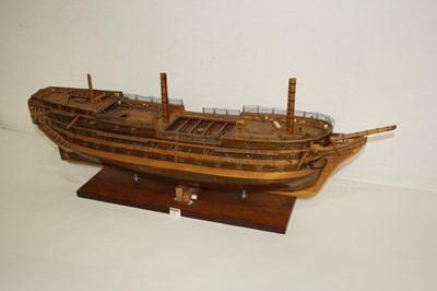 Lot 23 - A hand built wooden model of a 17th century...