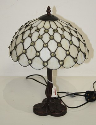 Lot 32 - A 20th century Tiffany style table lamp,...