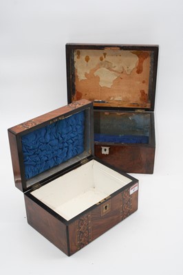 Lot 43 - A Victorian Tunbridge inlaid walnut box, width...