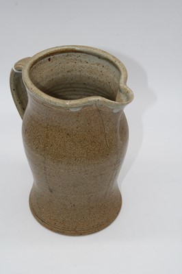 Lot 64 - A 20th century salt glazed studio pottery jug,...