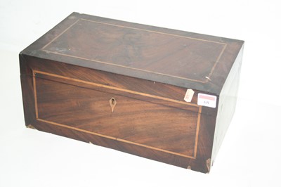 Lot 68 - A 19th century mahogany and boxwood strung box,...