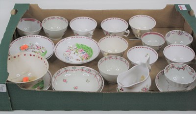 Lot 87 - A collection of 19th century porcelain tea...