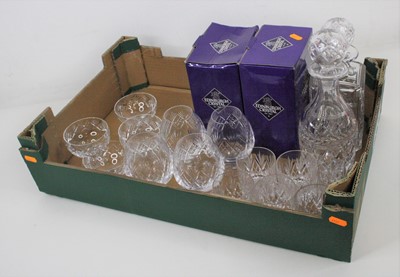 Lot 93 - A box of cut glass drinking glasses and...