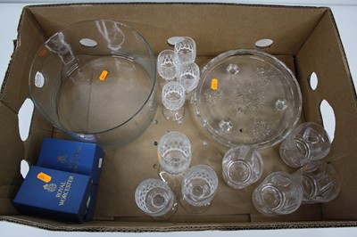 Lot 95 - A box of glassware and ceramics to include...
