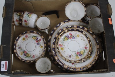 Lot 100 - An early 20th century floral decorated...