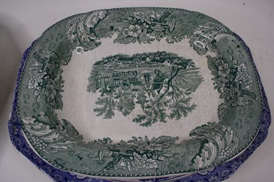 Lot 132 - A 19th century blue & white transfer decorated...