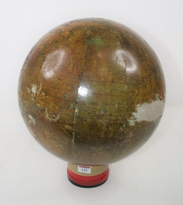 Lot 139 - A 19th century French terrestrial globe approx...