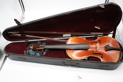 Lot 152 - A 20th century student's violin, cased