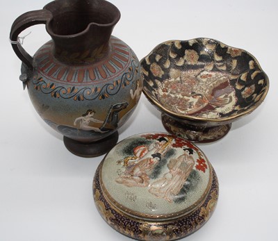 Lot 153 - A 20th century Greek pottery jug decorated...