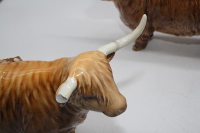 Lot 162 - A Beswick porcelain model of a longhorn cow,...