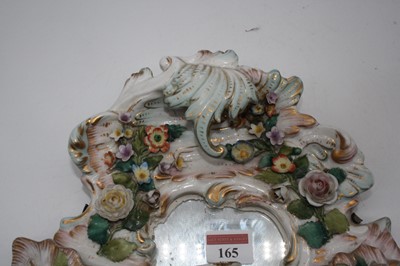 Lot 165 - A Dresden porcelain wall mirror, in the Rococo...