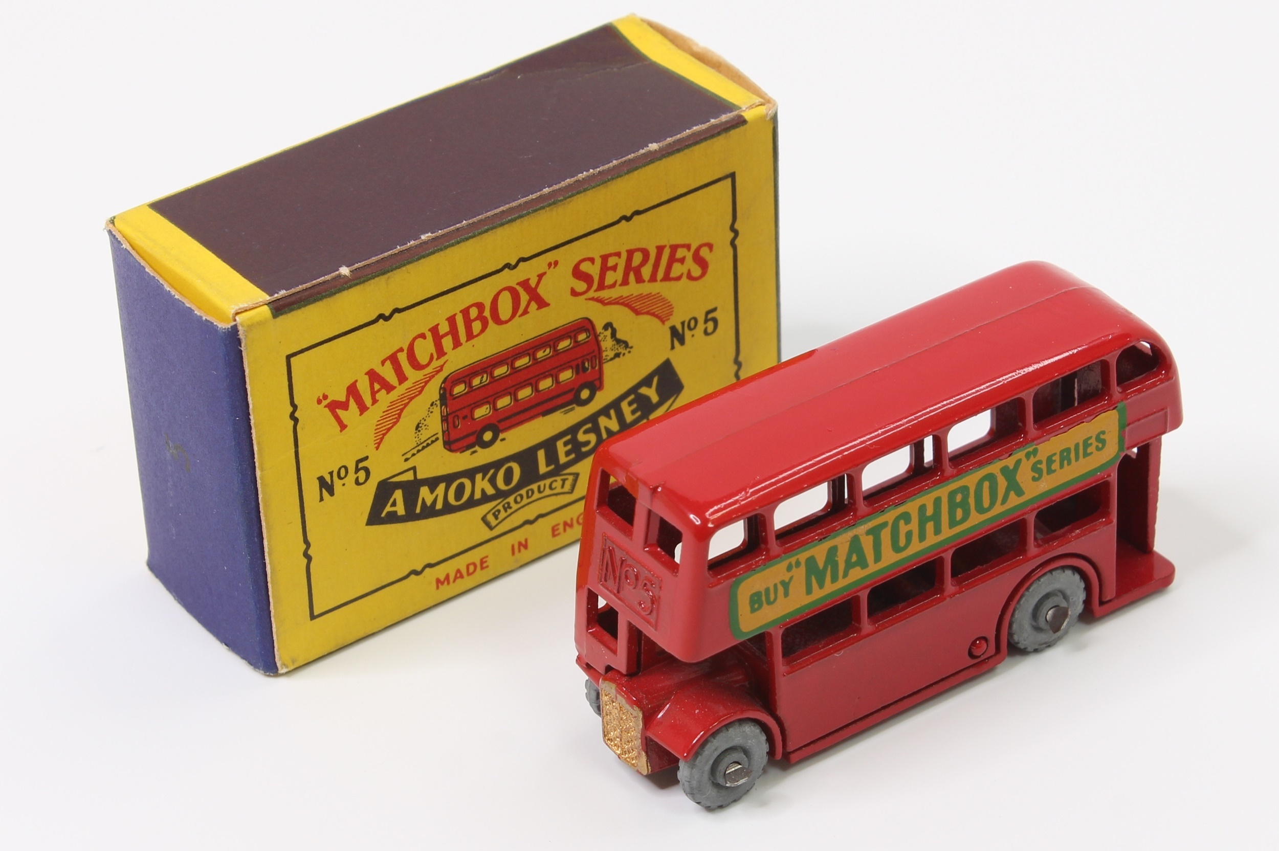 Lot 1949 - Matchbox Lesney No. 5 London Bus in red