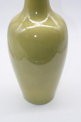 Lot 173 - A 20th century Chinese yellow glazed vase, the...
