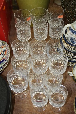 Lot 176 - A collection of various cut glass drinking...