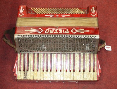 Lot 219 - A Pietro bellows-driven accordion, width 48cm