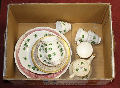 Lot 222 - Two boxes of various ceramics to include a...