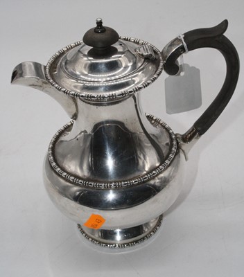 Lot 305 - An Elizabeth II silver coffee pot, having...
