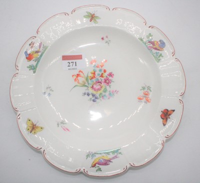 Lot 271 - A porcelain plate, decorated with birds and...