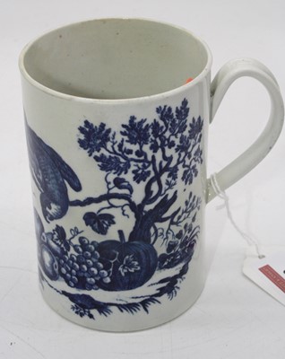 Lot 272 - A circa 1775 Worcester porcelain tankard in...