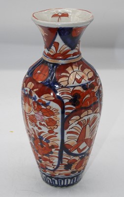 Lot 283 - A Japanese Imari palette vase, 22cm high