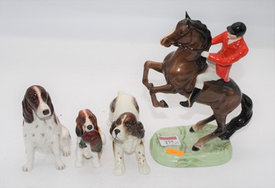 Lot 277 - A Beswick model of a huntsman on rearing horse,...