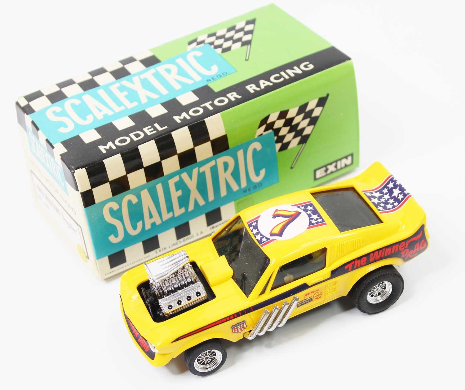 Lot 873 - Scalextric EXIN No.4049 Ford Mustang Dragster,...