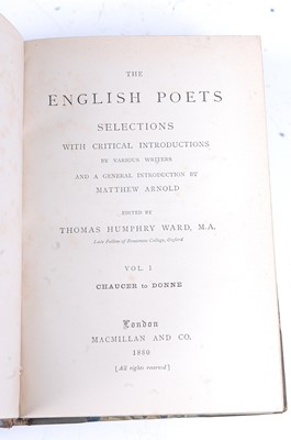 Lot 1005 - Ward, Thomas Humphry (Ed): The English Poets...